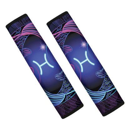 Dark Pisces Zodiac Sign Print Car Seat Belt Covers