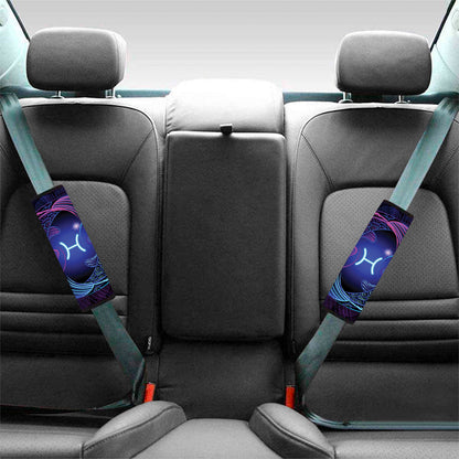 Dark Pisces Zodiac Sign Print Car Seat Belt Covers