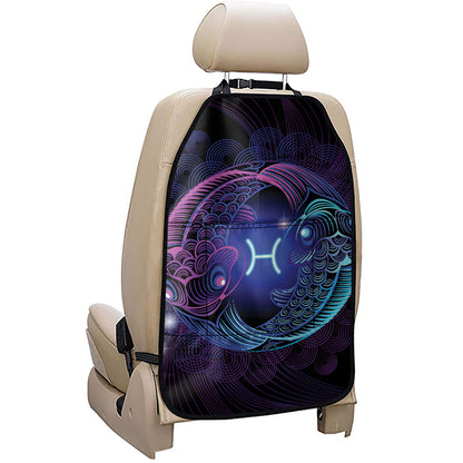 Dark Pisces Zodiac Sign Print Car Seat Organizers