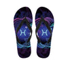 Dark Pisces Zodiac Sign Print Flip Flops