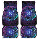 Dark Pisces Zodiac Sign Print Front and Back Car Floor Mats