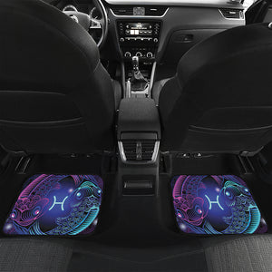 Dark Pisces Zodiac Sign Print Front and Back Car Floor Mats