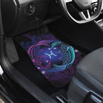 Dark Pisces Zodiac Sign Print Front and Back Car Floor Mats