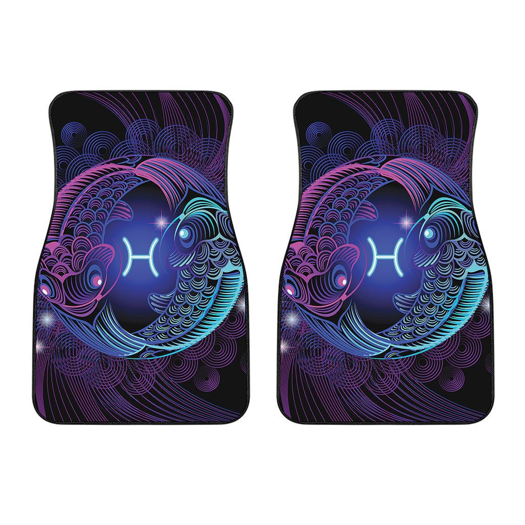 Dark Pisces Zodiac Sign Print Front Car Floor Mats