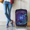 Dark Pisces Zodiac Sign Print Luggage Cover