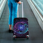 Dark Pisces Zodiac Sign Print Luggage Cover