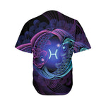 Dark Pisces Zodiac Sign Print Men's Baseball Jersey