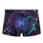 Dark Pisces Zodiac Sign Print Men's Boxer Briefs