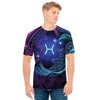 Dark Pisces Zodiac Sign Print Men's T-Shirt