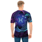 Dark Pisces Zodiac Sign Print Men's T-Shirt