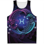 Dark Pisces Zodiac Sign Print Men's Tank Top