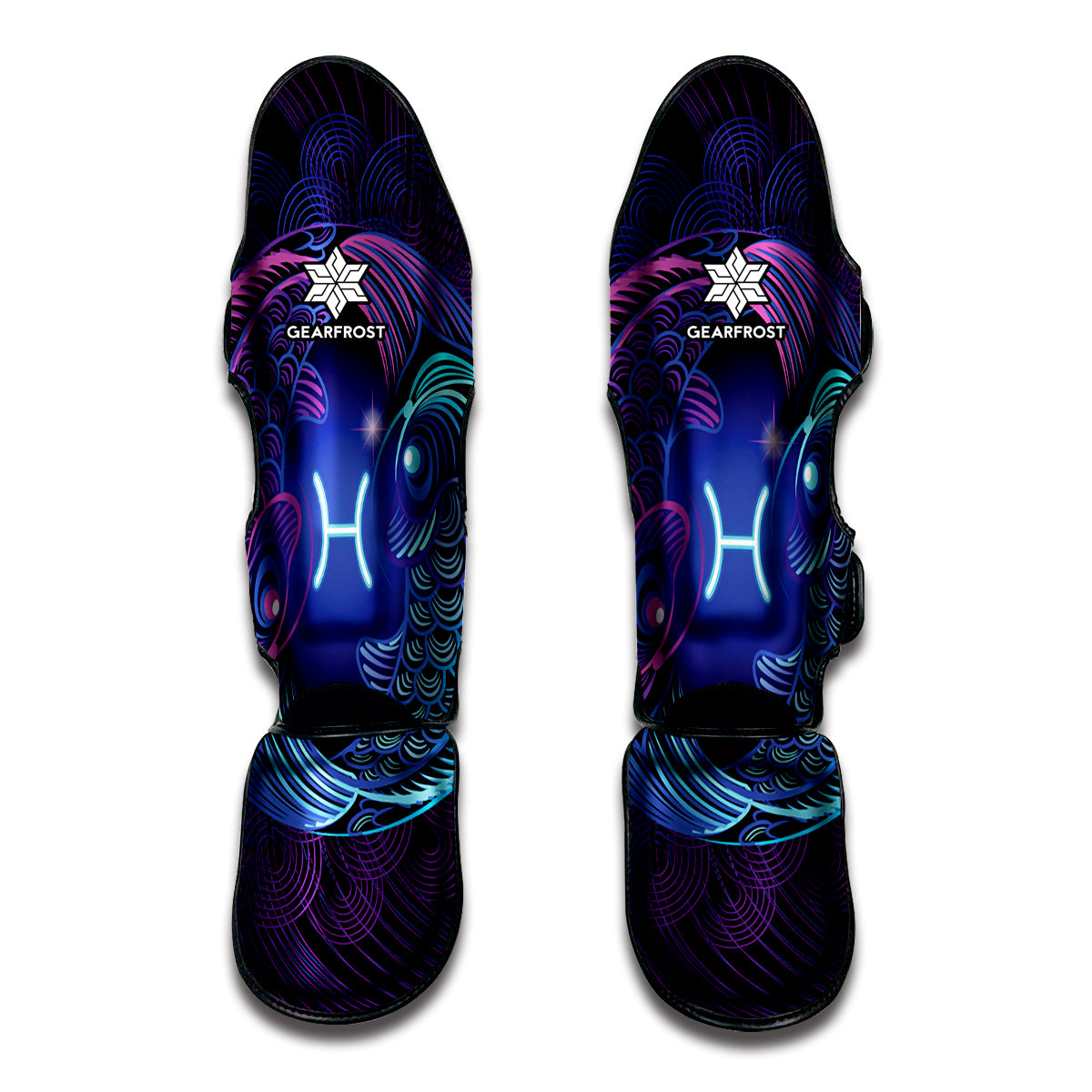 Dark Pisces Zodiac Sign Print Muay Thai Shin Guard