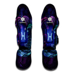 Dark Pisces Zodiac Sign Print Muay Thai Shin Guard