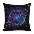 Dark Pisces Zodiac Sign Print Pillow Cover