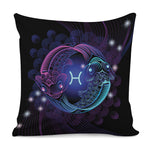 Dark Pisces Zodiac Sign Print Pillow Cover