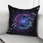 Dark Pisces Zodiac Sign Print Pillow Cover