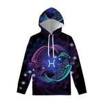 Dark Pisces Zodiac Sign Print Pullover Hoodie