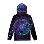 Dark Pisces Zodiac Sign Print Pullover Hoodie