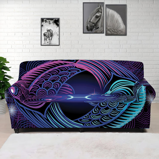 Dark Pisces Zodiac Sign Print Sofa Cover