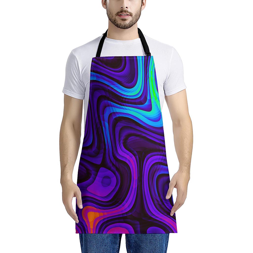 Dark Psychedelic Trippy Print Apron