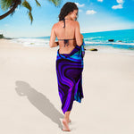 Dark Psychedelic Trippy Print Beach Sarong Wrap