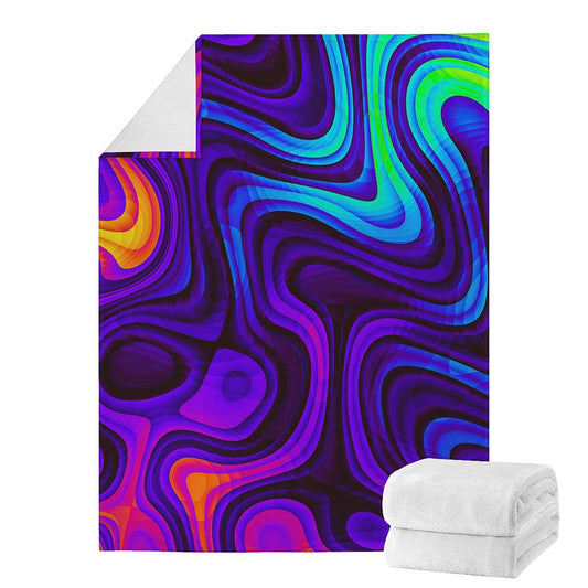 Dark Psychedelic Trippy Print Blanket