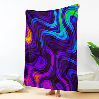 Dark Psychedelic Trippy Print Blanket