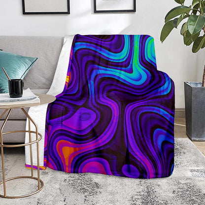 Dark Psychedelic Trippy Print Blanket