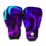 Dark Psychedelic Trippy Print Boxing Gloves