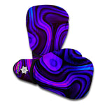 Dark Psychedelic Trippy Print Boxing Gloves