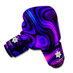 Dark Psychedelic Trippy Print Boxing Gloves
