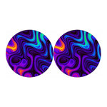Dark Psychedelic Trippy Print Car Coasters