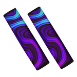 Dark Psychedelic Trippy Print Car Seat Belt Covers