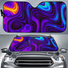 Dark Psychedelic Trippy Print Car Sun Shade GearFrost