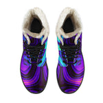 Dark Psychedelic Trippy Print Comfy Boots GearFrost