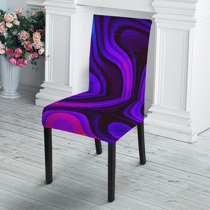 Dark Psychedelic Trippy Print Dining Chair Slipcover