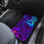 Dark Psychedelic Trippy Print Front and Back Car Floor Mats