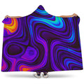 Dark Psychedelic Trippy Print Hooded Blanket