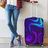 Dark Psychedelic Trippy Print Luggage Cover GearFrost