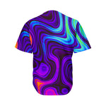 Dark Psychedelic Trippy Print Men's Baseball Jersey