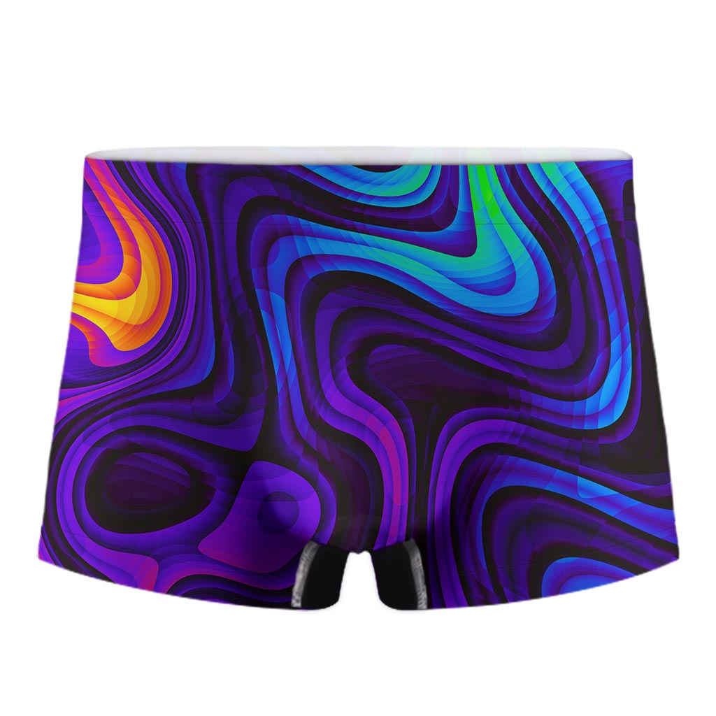 Dark Psychedelic Trippy Print Men's Boxer Briefs