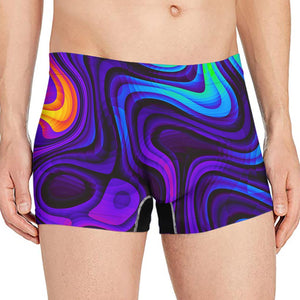 Dark Psychedelic Trippy Print Men's Boxer Briefs