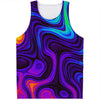 Dark Psychedelic Trippy Print Men's Tank Top