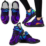 Dark Psychedelic Trippy Print Mesh Knit Shoes GearFrost