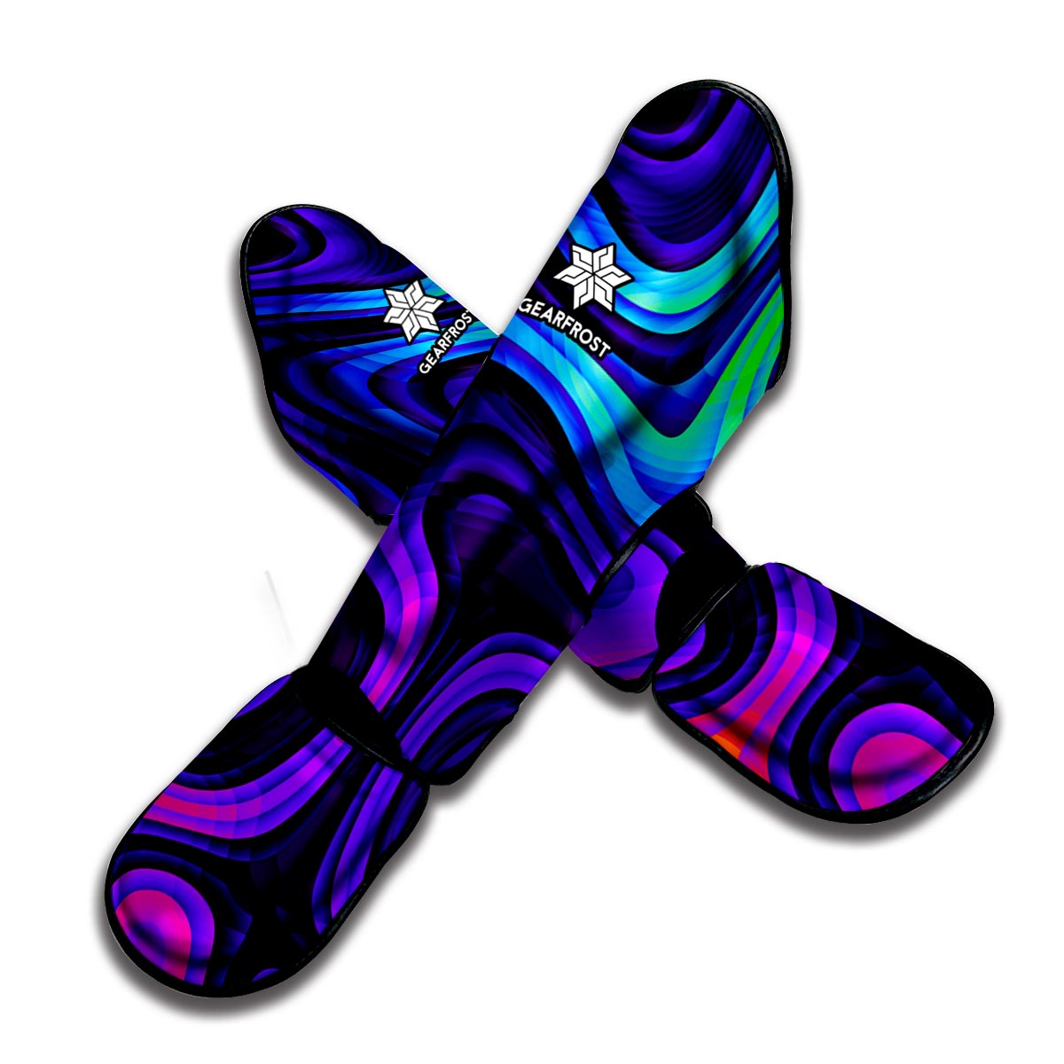 Dark Psychedelic Trippy Print Muay Thai Shin Guard