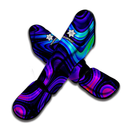 Dark Psychedelic Trippy Print Muay Thai Shin Guard
