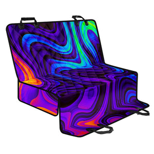 Dark Psychedelic Trippy Print Pet Car Back Seat Cover