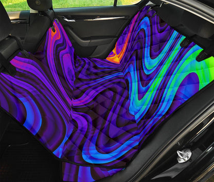Dark Psychedelic Trippy Print Pet Car Back Seat Cover