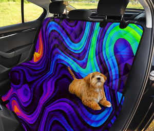 Dark Psychedelic Trippy Print Pet Car Back Seat Cover