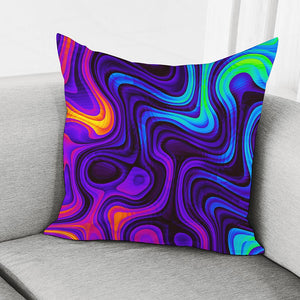 Dark Psychedelic Trippy Print Pillow Cover